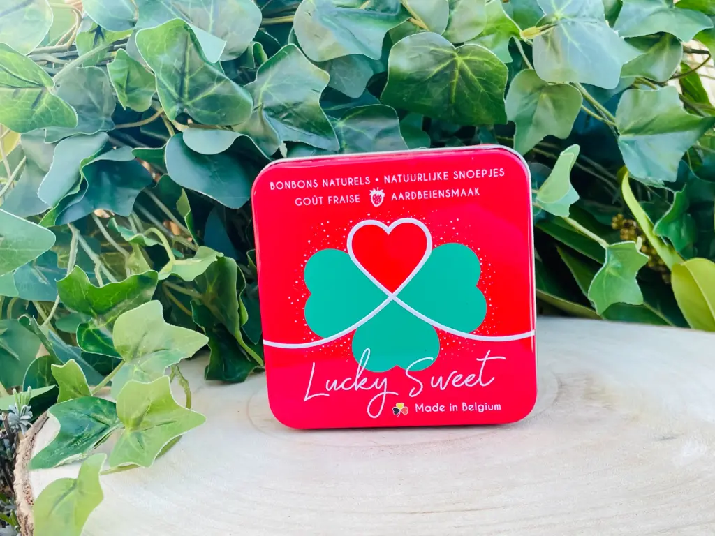 [LUCKY-BOIT-FRAISE] Herbruikbare en hervulbare metalen doos 138gr Aardbei