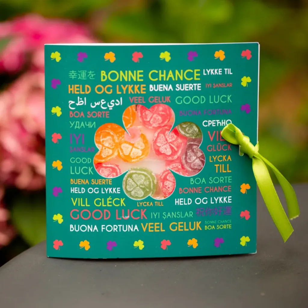 [LUCKY-C-CHANCE+MIX65] Gourmet kaart Veel Geluk +65gr snoep