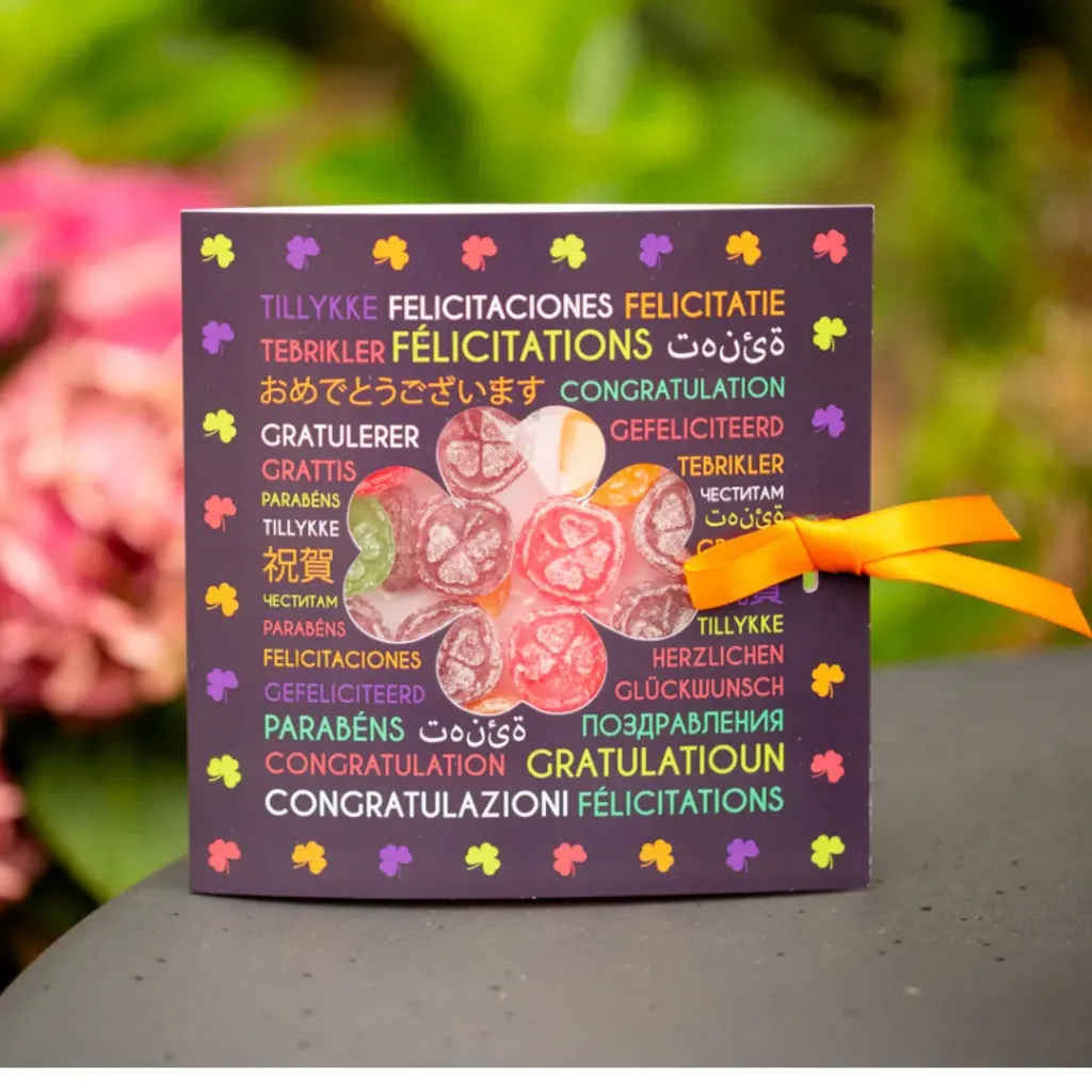 [LUCKY-C-FELIX+MIX65] Gourmet kaart Felicitaties +65gr snoep