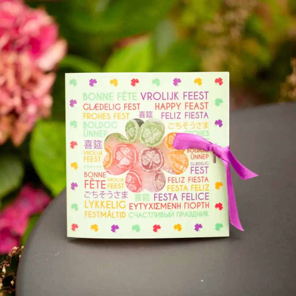 [LUCKY-C-FETE+MIX65] Gourmet kaart Fijne Feestdag +65gr snoep